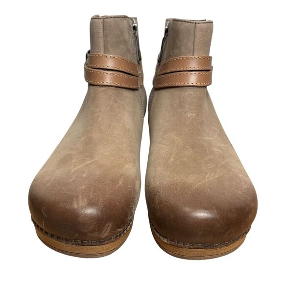 NEW Dansko Womens Size 37 / US 6.5 Taupe Tan Burnished Nubuck Brook Bootie Boot - Picture 5 of 10